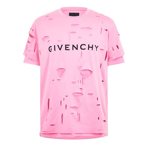 givenchy chain embroidered shirt|givenchy pink t shirts.